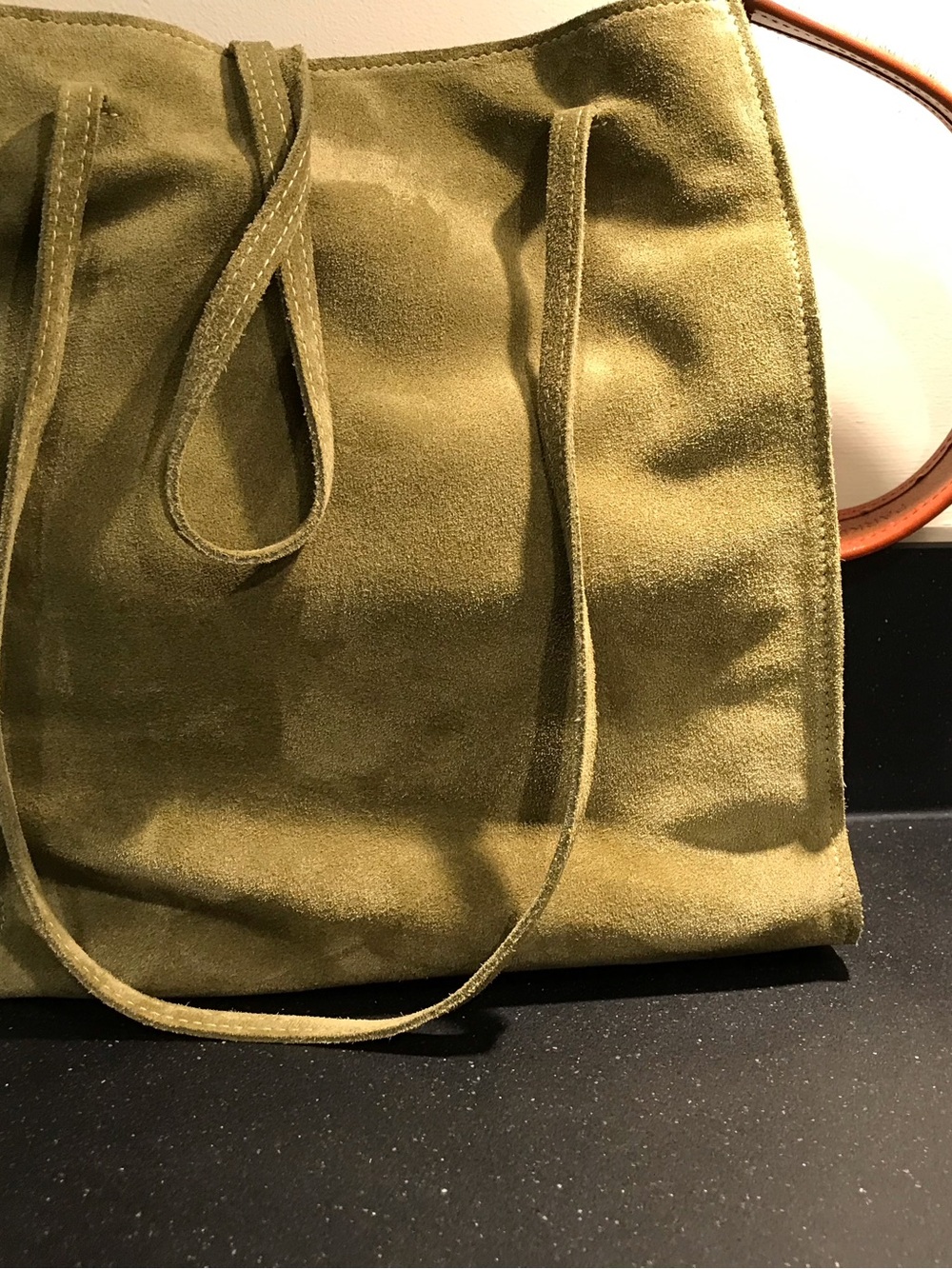 PARKER THATCH MAGAZINE TOTE - Palm Suede Women's Tote Bag